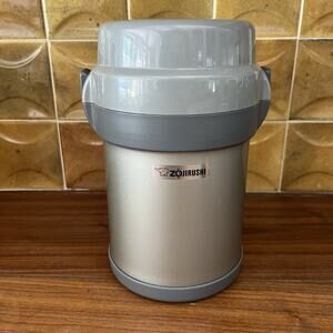 Zojirushi Mr. Bento Lunch Jar w/4 Plastic Food Bowls SL-JAE14 SA